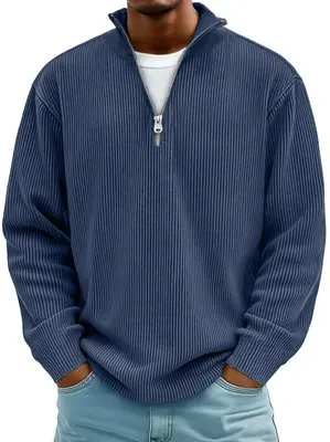 Calix | Stylish Cuff Zip-Up Sweater