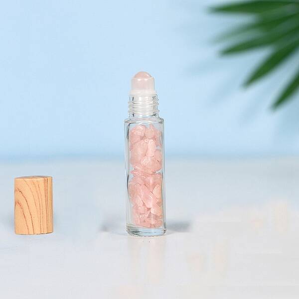 Natural Rose Quartz Roller Ball Bottles