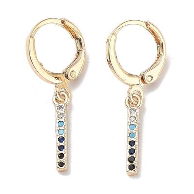 Real 18K Gold Plated Brass Dangle Leverback Earrings