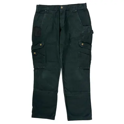 Carhartt Cargo Trousers - 35″ Waist Black Cotton