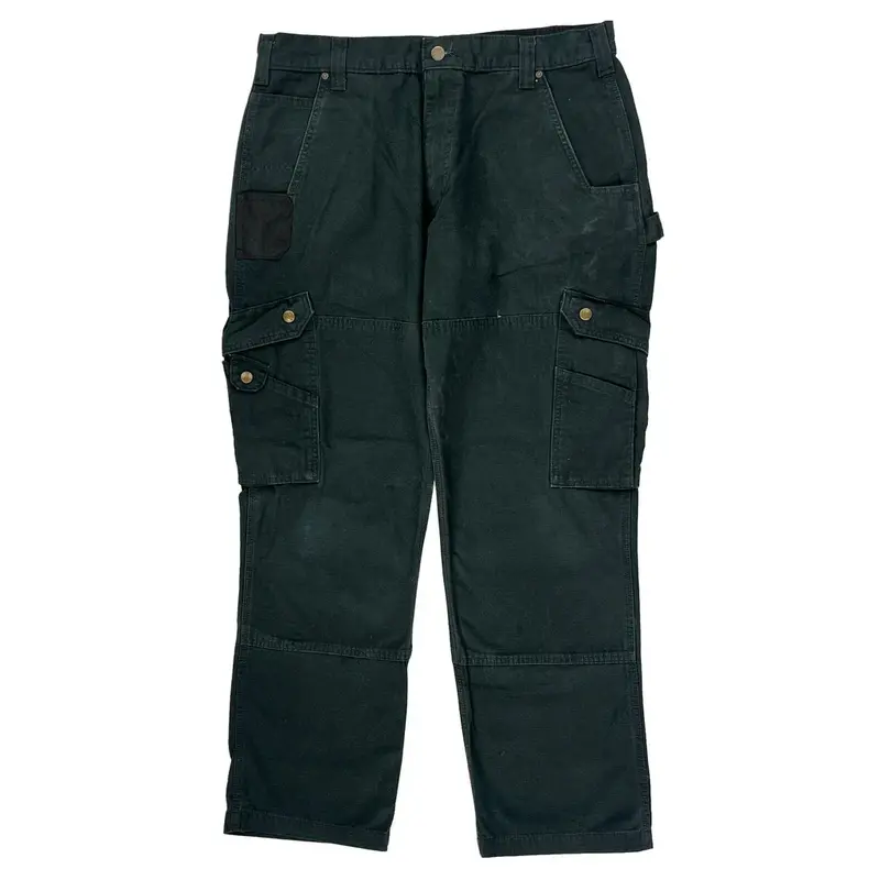 Carhartt Cargo Trousers - 35″ Waist Black Cotton