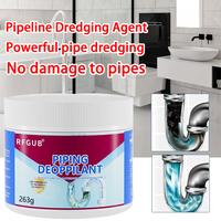 RFGUB Pipeline Dredging Agent, 263g Drain Clog Remover Agent,Kitchen Unblocker, Powerful Pipe Unclogger Powerful Sink And Dra...