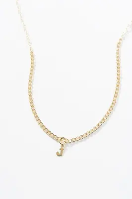 Rhett Initial Necklace | Metal Color: Gold | Style: J