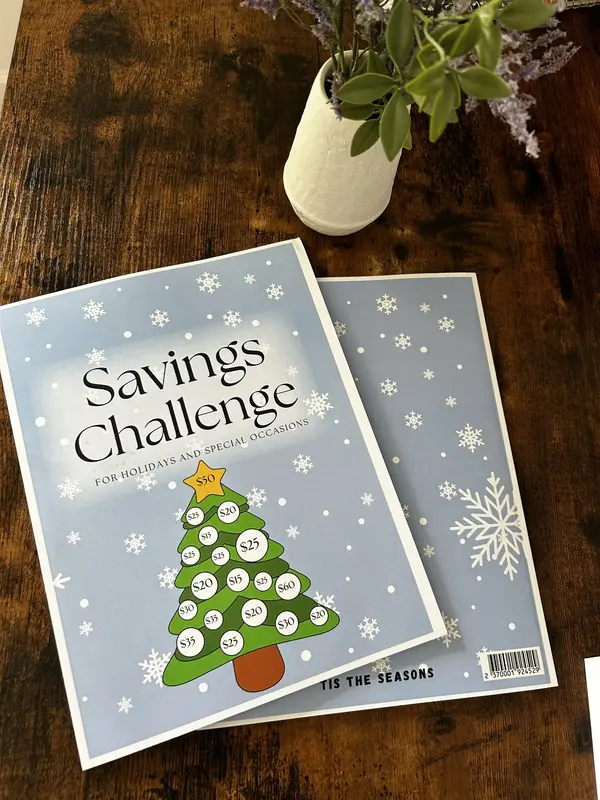 Holiday Savings Challenge Workbook for All Occasions low income saving simple money easy way money saving book Finance Checkl...