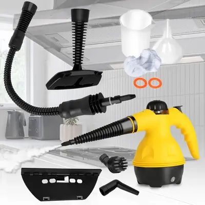 Pressurized Handheld Multi-Surface Natural Steam Cleaner with 10 pcs Accessories, Multi-Purpose Steamer for Home Use, Steamer...