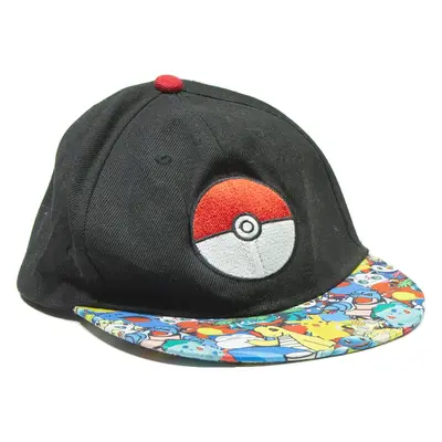 POKEMON Mens Snapback Cap Black M