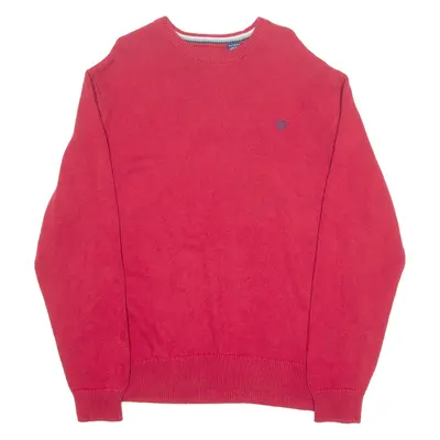 CHAPS Mens Jumper Red Tight Knit 2XL