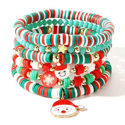 Pearl Clay Heishi Beaded Stretch Bracelets