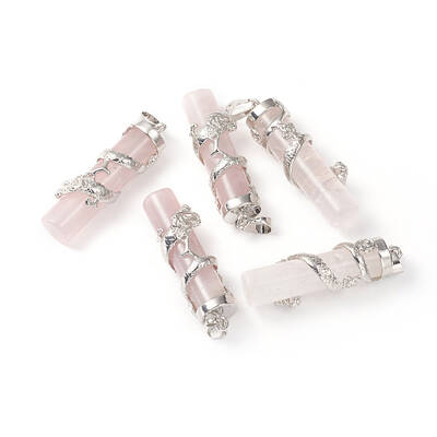 Natural Rose Quartz Pendants