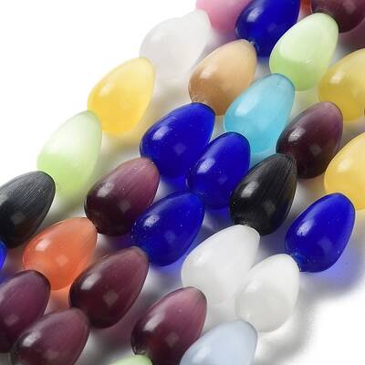 Cat Eye Glass Bead Strands