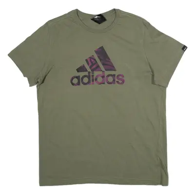 ADIDAS Womens T-Shirt Green L