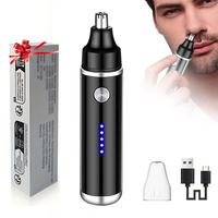 Portable Electric Nose Hair Trimmer, USB Rechargeable Nose Hair & Ear Hair Trimmer, Painless Eyebrow & Face Hair Removal Tool...