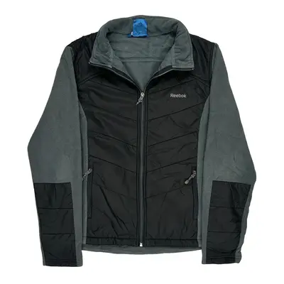 Reebok Fleece Jacket - Large Black Polyester | Size: large