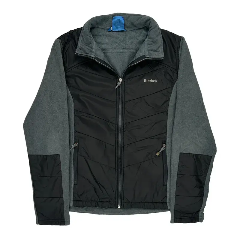 Reebok Fleece Jacket - Large Black Polyester | Size: large