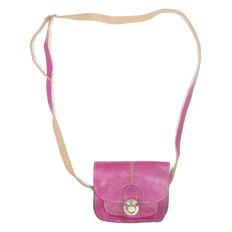Womens Crossbody Bag Pink Leather