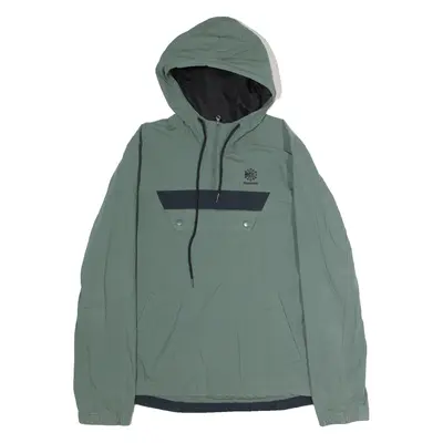 REEBOK Mens Pullover Jacket Green Hooded S