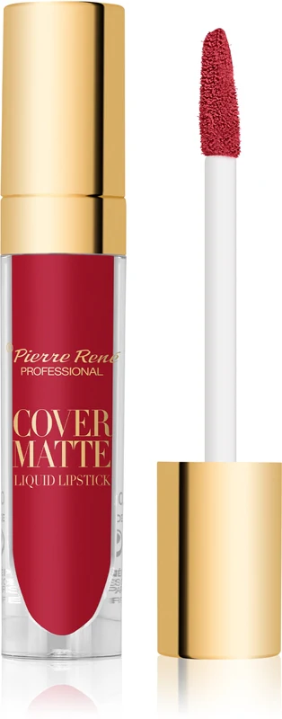 Pierre René Cover Matte Liquid Lipstick Matte Color 01 True Red 5 ml
