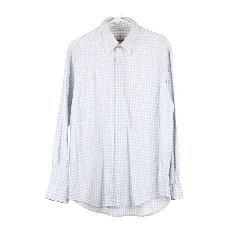 Gian Marco Venturi Checked Shirt - XL Blue Cotton