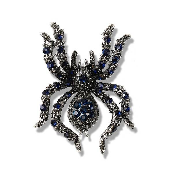 Halloween Spider Alloy Rhinestones Brooches for Party Wear
