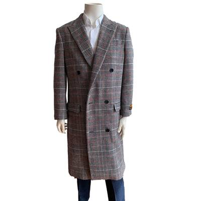 Mens Overcoat -Mens Long Wool Topcoats- Topcoat For Men-Mens Double breasted Overcoat - Gray Double breasted Coat