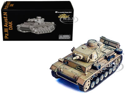 Germany Pz.Kpfw.III Ausf.N DAK Tank #124 s.Pz.Abt.501 Tunisia Tiger Insignia (1942/43) NEO Dragon Armor Series 1/72 Plastic M...