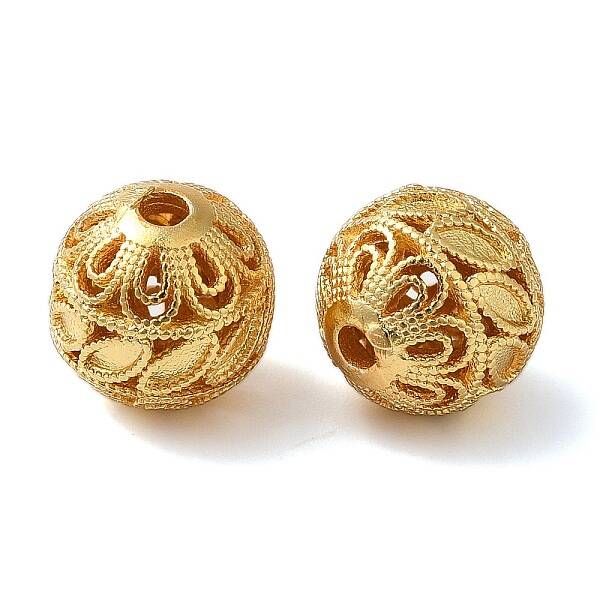 Rack Plating Hollow Brass Beads
