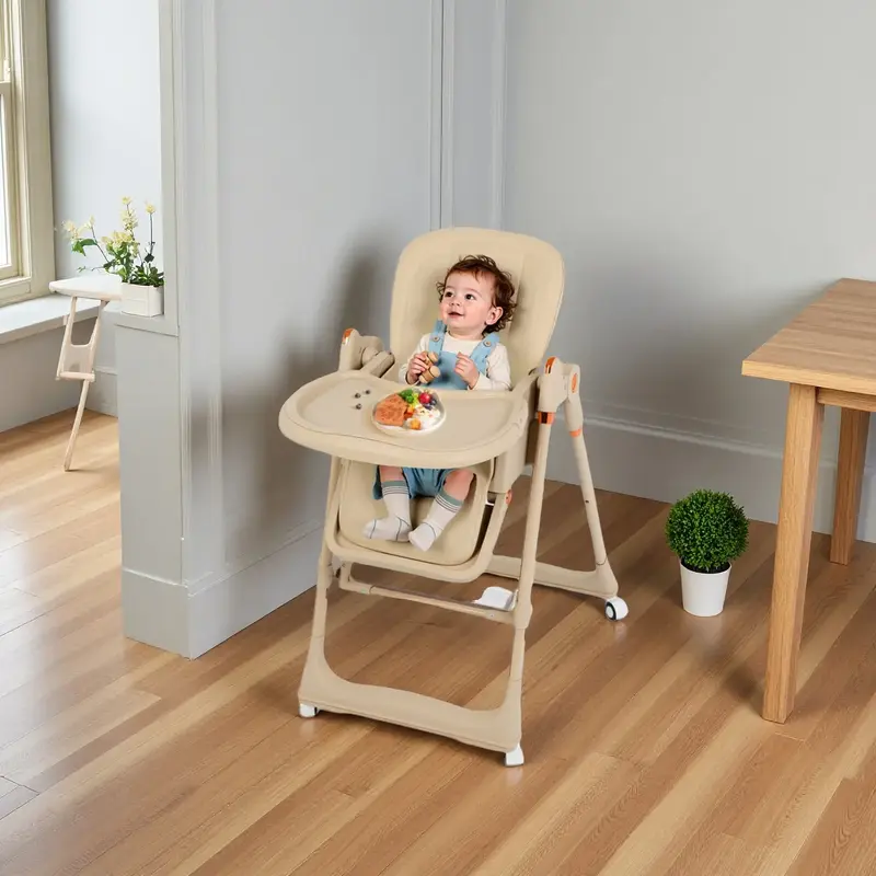 New High Chair & Cradle For Children's,Multifunctional 6 in 1 Adjustable High Chair with Removable 3-Position Adjustable Tray...