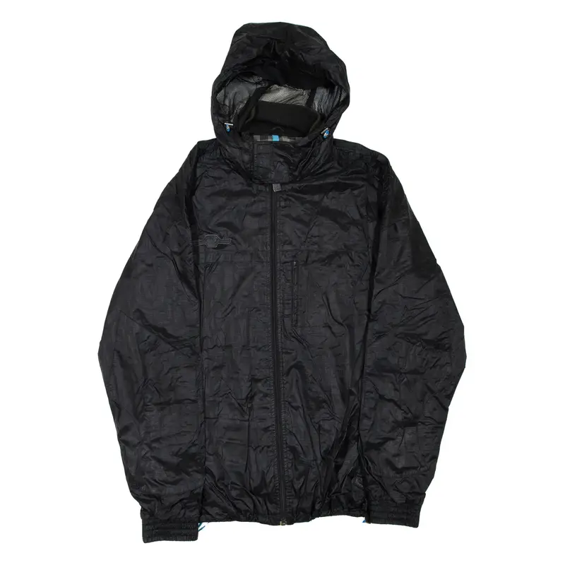ADIDAS Mens Rain Jacket Black Hooded XL