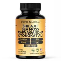 Shilajit 10,000mg, Irish Sea Moss 2000mg, Ashwagandha 3000mg, Tongkat Ali 30,000mg, Boron, Magnesium, PQQ & More | 60 Capsule...