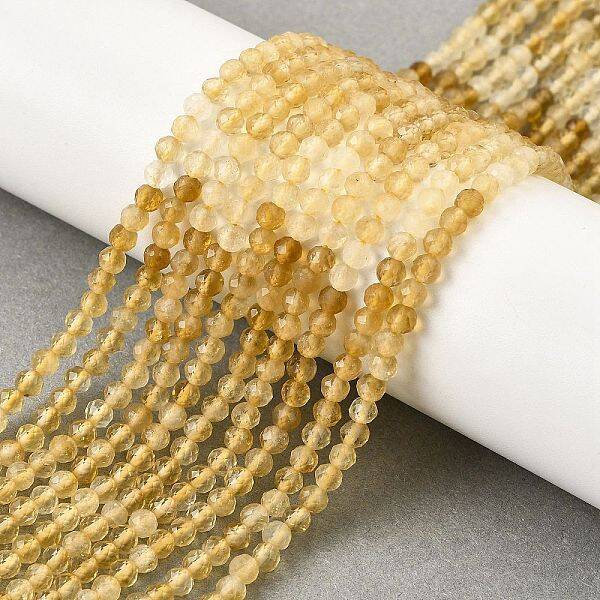 Natural Yellow Quartz Beads Strands