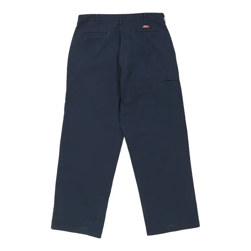Dickies Double Knee Trousers - 36W 32L Navy Polyester