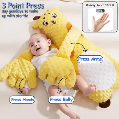 C Baby Patting Soother Pillow Palm, Baby Sleeping Soother Patting Toy, Animals-Shaped Sleeping Aid, Soft Stuffed Animal for ...