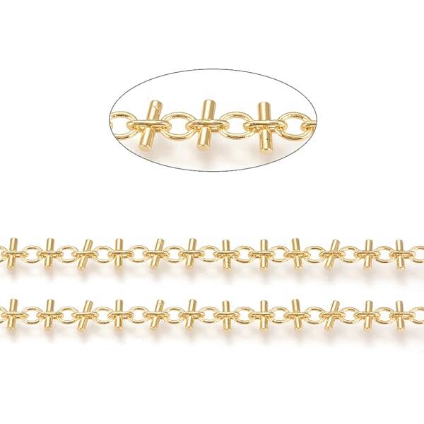 3.28 Feet Brass Handmade Link Chains