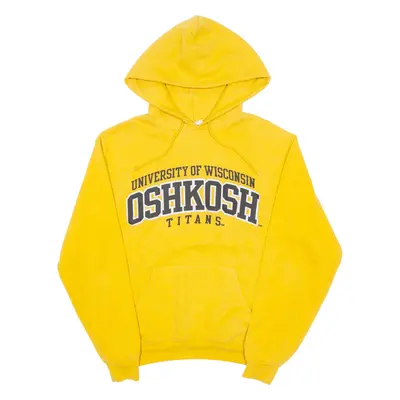 CHAMPION Wisconsin Oshkosh Titans Mens Yellow Hoodie S