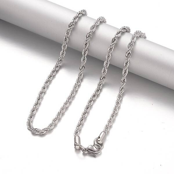 Tarnish Resistant 304 Stainless Steel Rope Chain Necklaces
