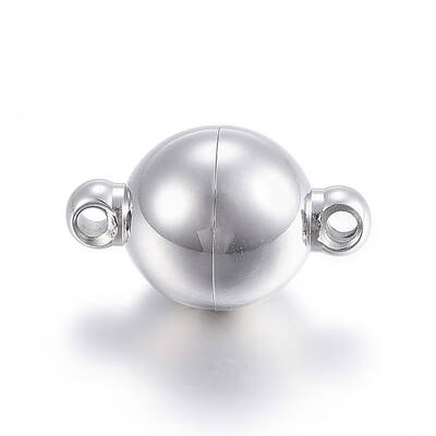 Tarnish Resistant 304 Stainless Steel Magnetic Clasps with Loops
