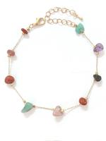 Fashion Colorful Stone Anklet, Boho Style Beaded Anklet for Women & Girls, Fashion Jewelry for Party, Green Daily Decor, Tren...