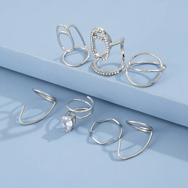 7Pcs Alloy AFingernail Rings