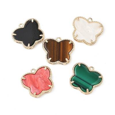 Brass & Resin Pendants