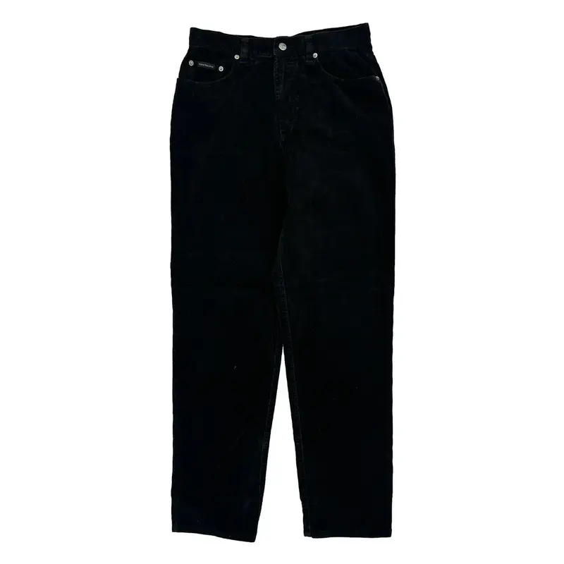 Calvin Klein Jeans Slim Fit Cord Trousers - 29? Waist Black Cotton