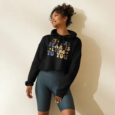 Inspire Confidence - Floral Crop Hoodie