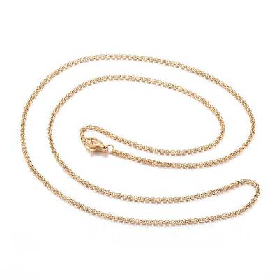 304 Stainless Steel Rolo Chains Necklaces
