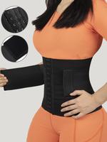 Women's Adjustable Hook & Eye Design Waist Trainer, Velcro Design High Stretch Waist Cincher, Ladies Tummy Control Shaper & G...