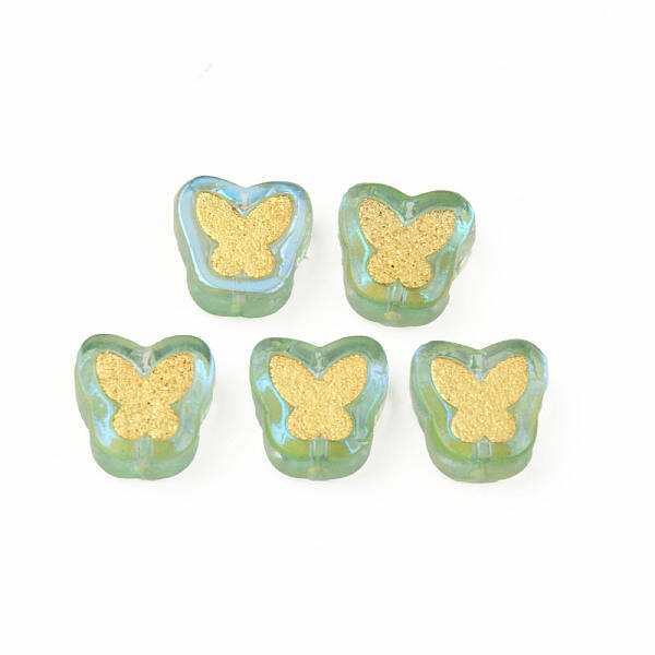 Electroplate Transparent Handmade Lampwork Beads