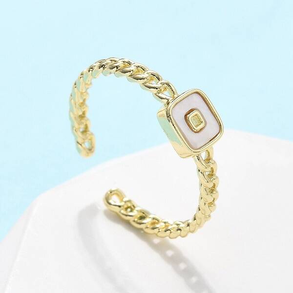 Brass Shell Cuff Rings for Women