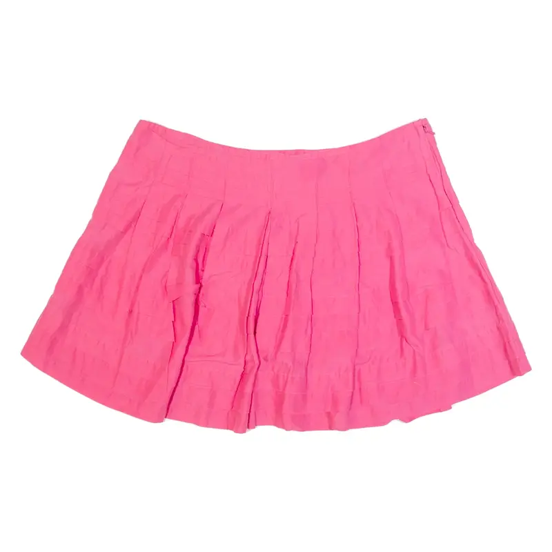 FAT FACE Womens Pleated Skirt Pink Short UK 18