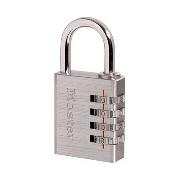 Master Lock Combination Padlock Personal Resettable, 4 Number Dial, Body Width: 1-9/16 (40Mm), Shackle Length: 7/8 (22Mm), ...
