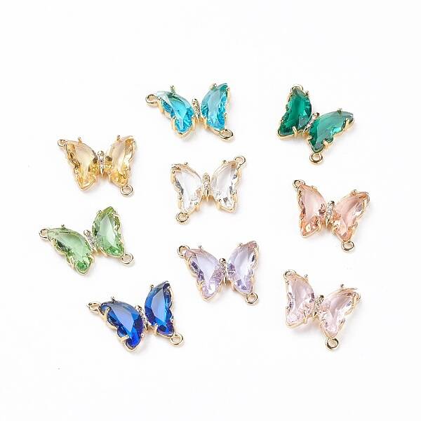 Faceted Glass Cubic Zirconia Links