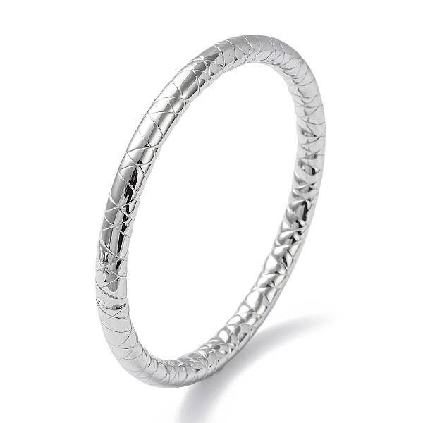 Non-Tarnish 304 Stainless Steel Grooved Bangles