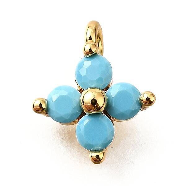 Brass Micro Pave Cubic Zirconia Pendants